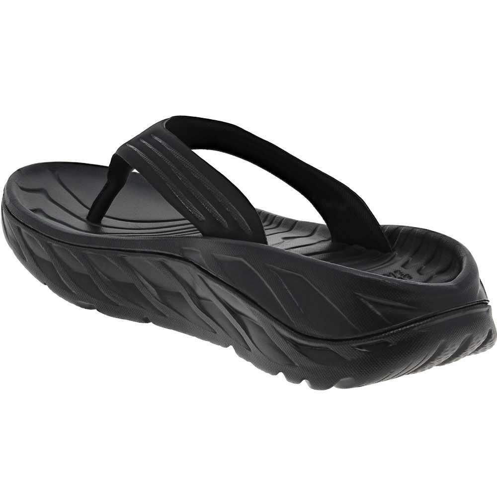 Hoka Ora Recovery Flip Sandals - Mens Black Back View