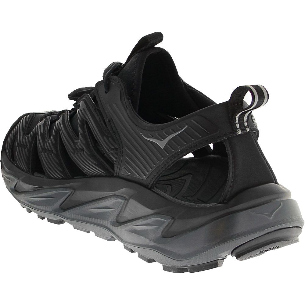 Hoka Hopara Outdoor Sandals - Mens Black Grey Back View