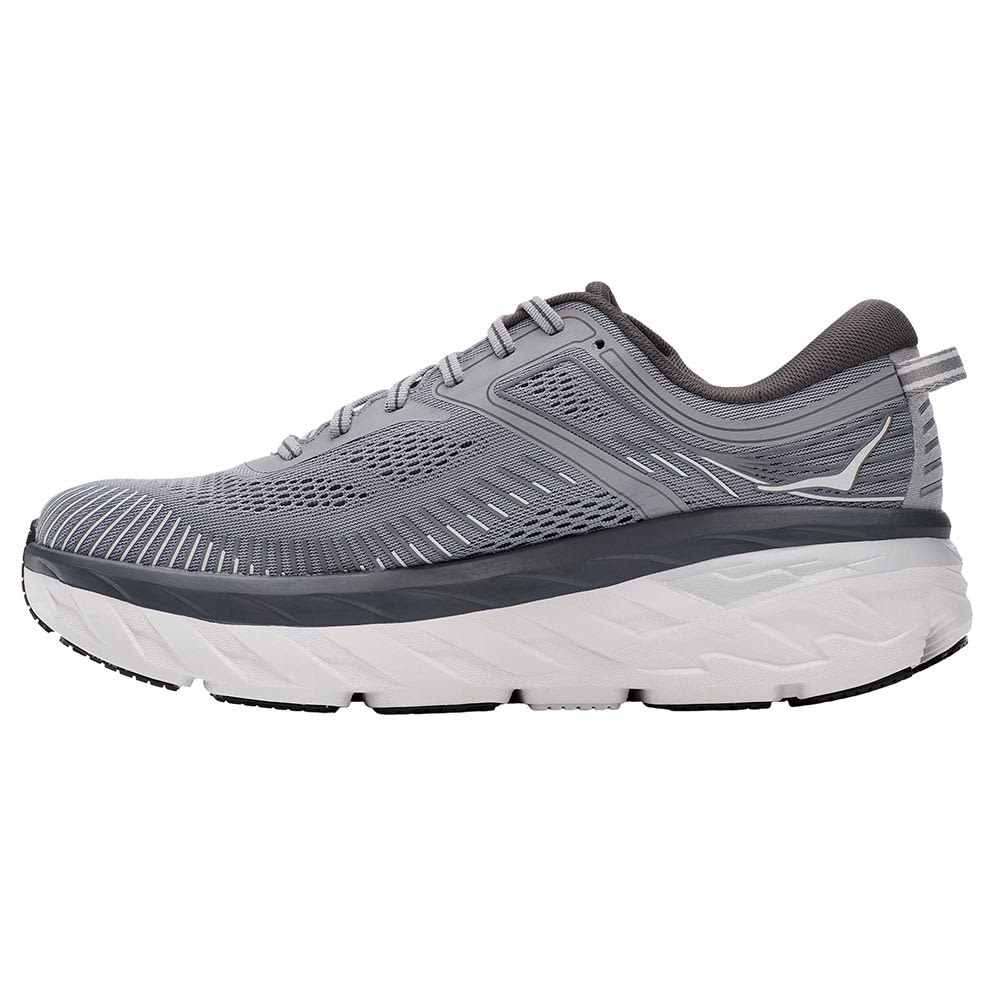 Hoka Bondi 7 Running Shoes - Mens Wild Dove Dark Shadow Back View