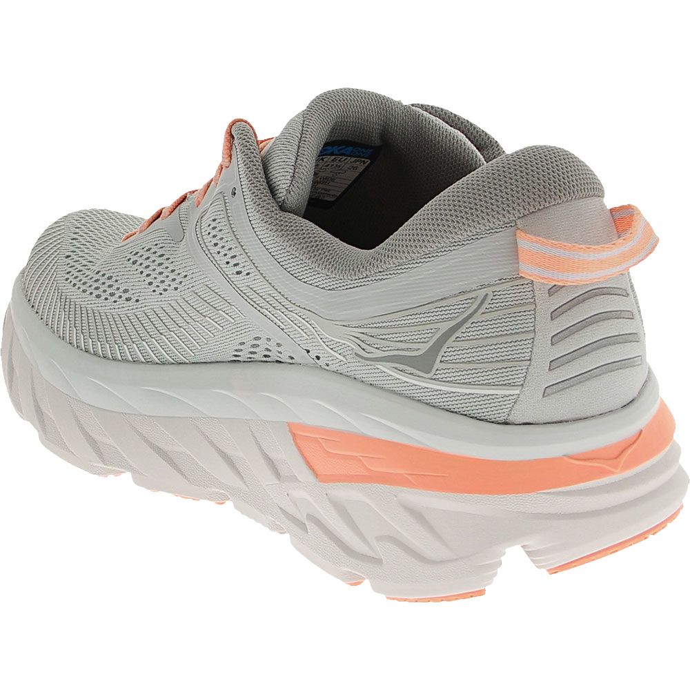 Hoka Bondi 7 Running Shoes - Womens Grey Back View