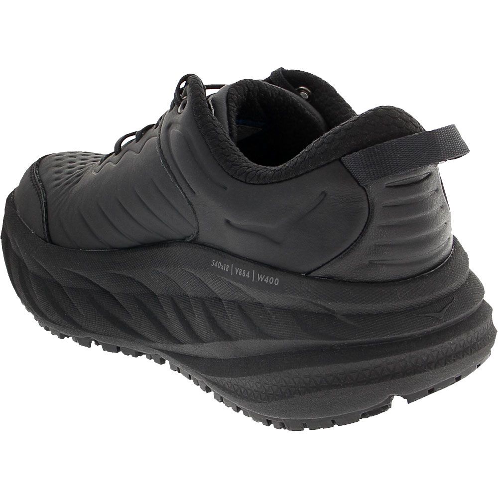 Hoka Bondi SR Walking Shoes - Mens Black Black Back View