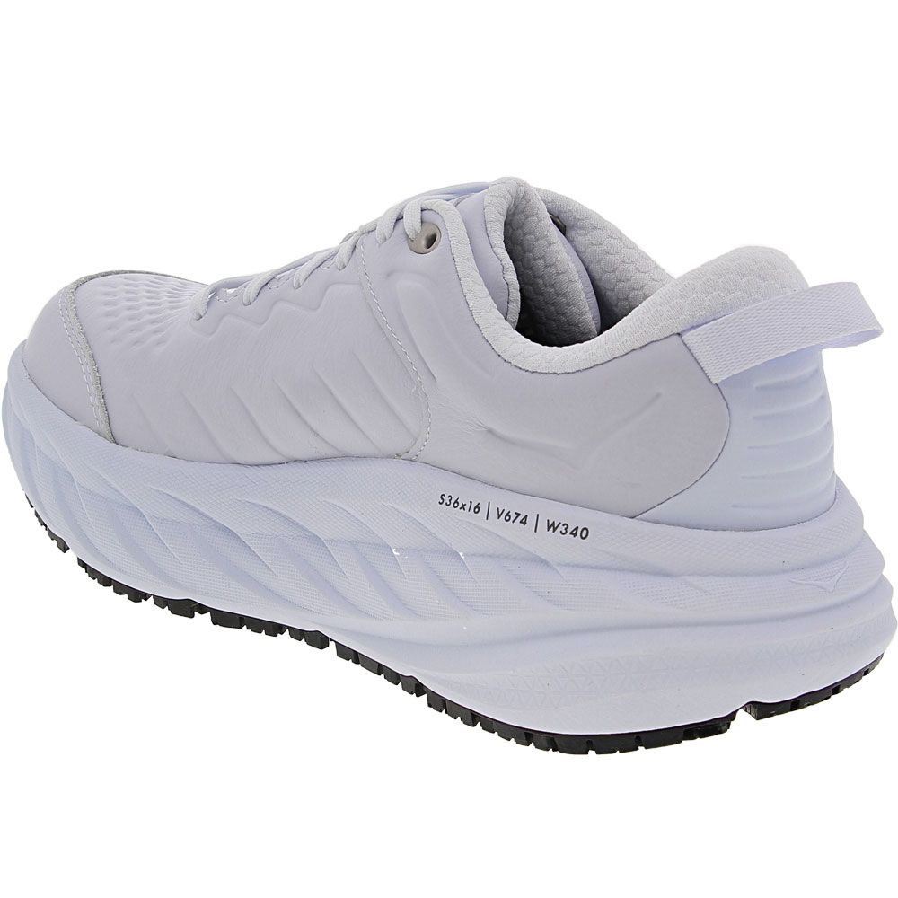 Hoka Bondi SR Walking Shoe - Womens White Back View