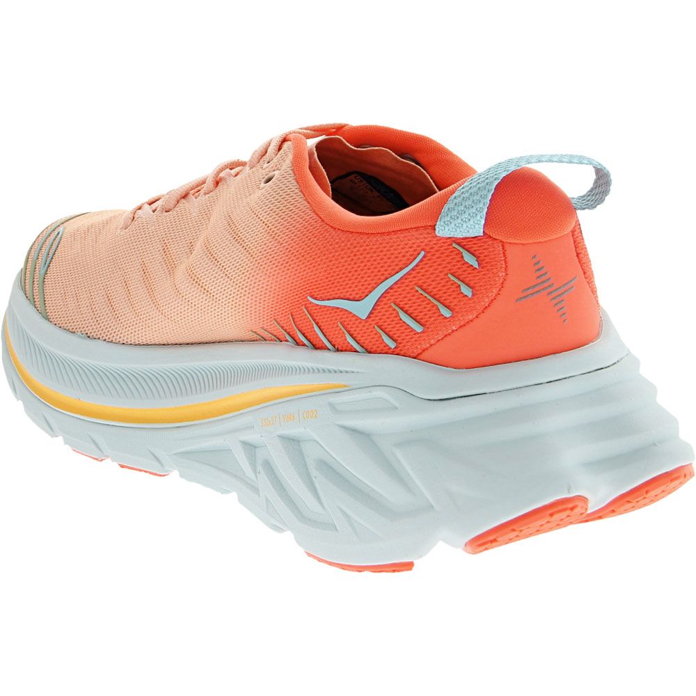 Hoka Bondi X Running Shoes - Womens Pink Back View