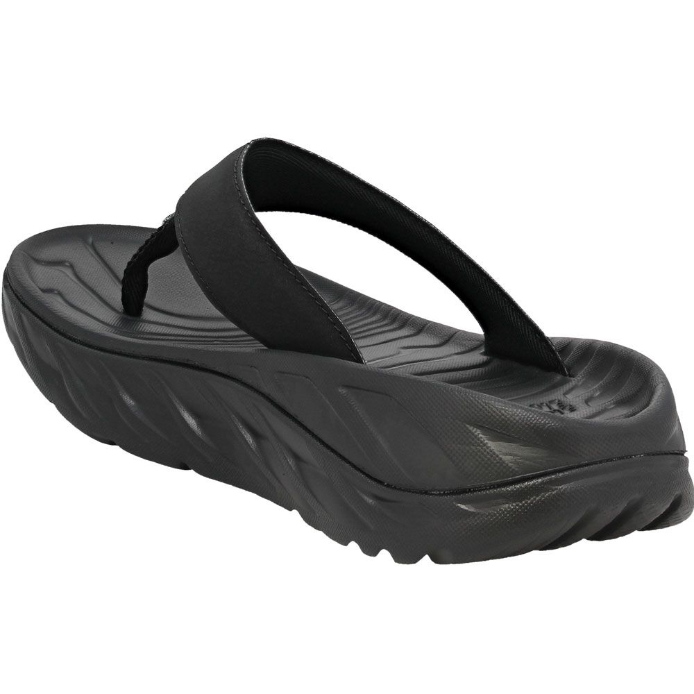 Hoka Ora Recovery Flip Womens Flip Flops Black Black Back View