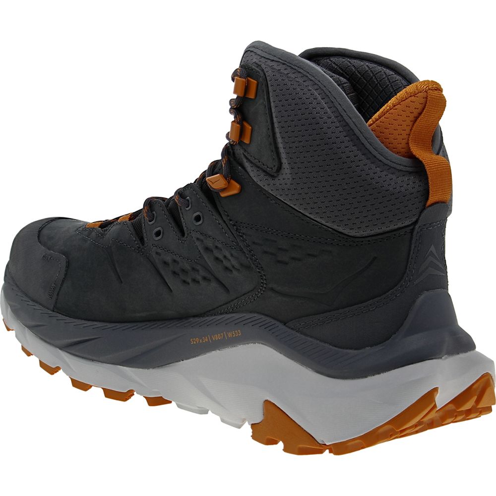 Hoka Kaha 2 GTX Hiking Boots - Mens Charcoal Back View