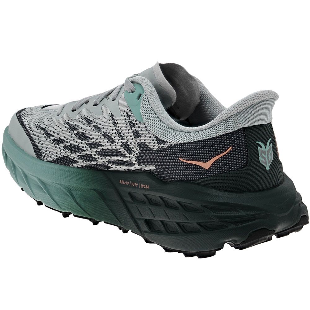 Hoka Speedgoat 5 Trail Running Shoes - Womens Silver Back View