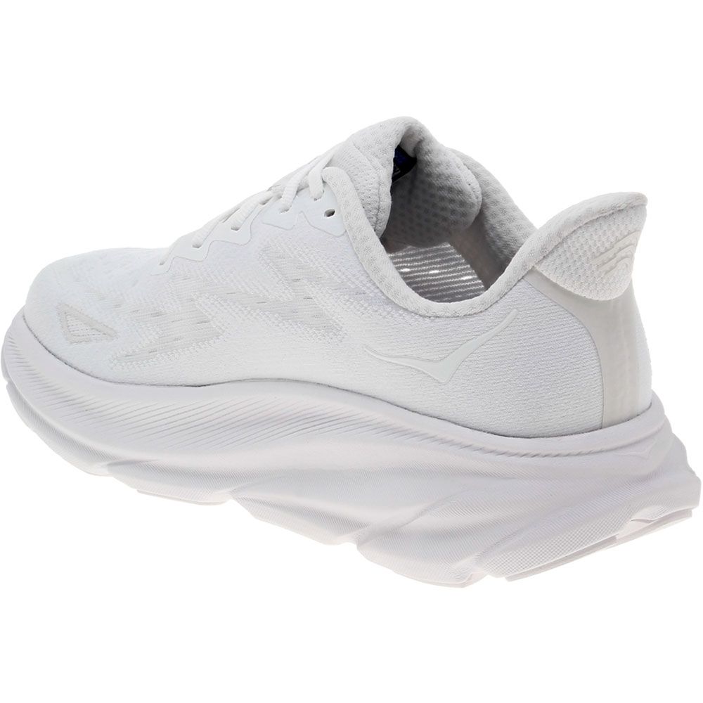 Hoka Clifton 9 Running Shoes - Womens White Back View