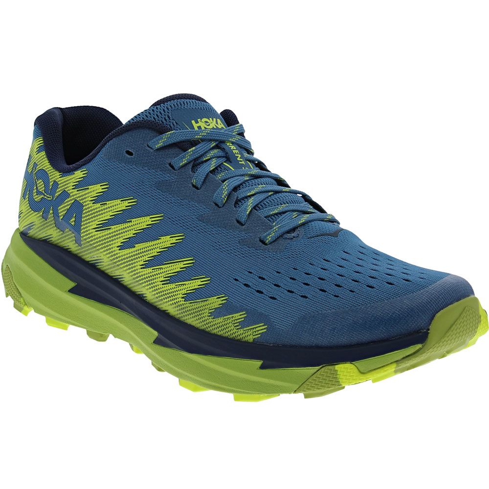 Hoka Torrent 3 Trail Running Shoes - Mens Blue Steel Citron