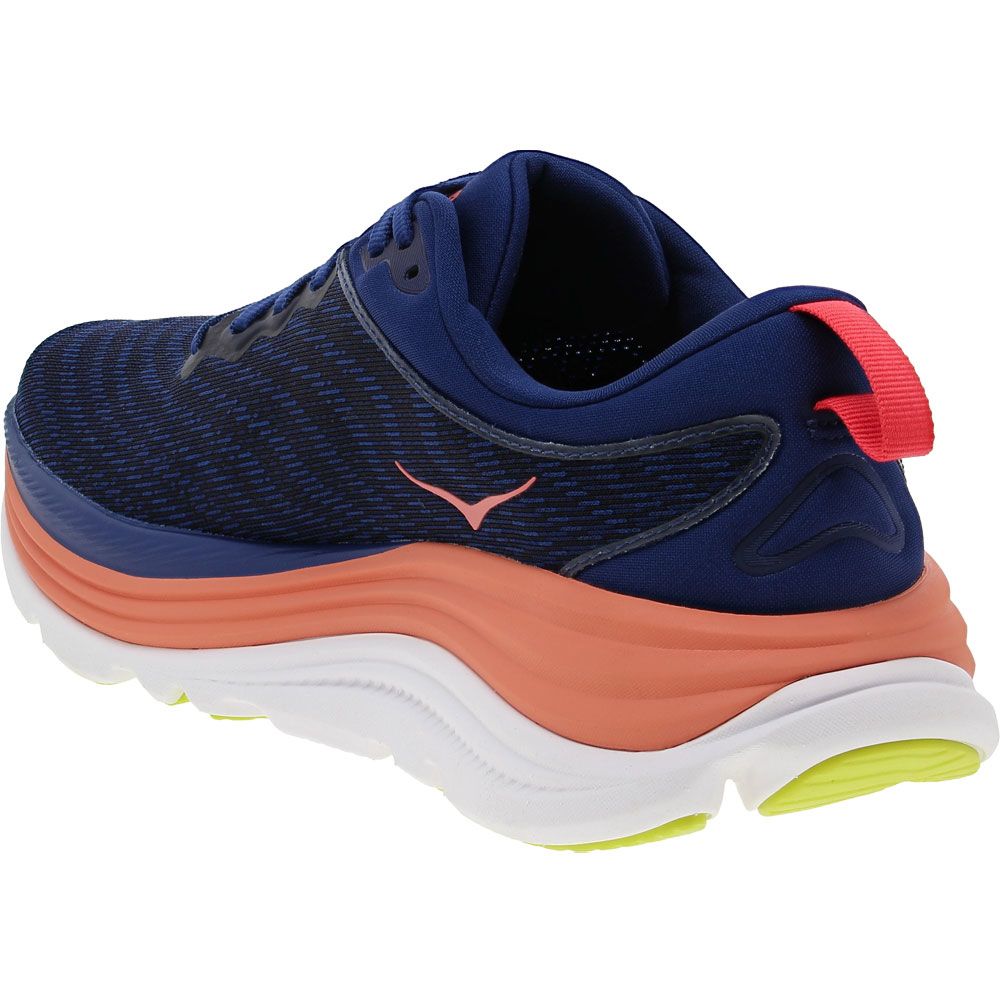 Hoka Gaviota 5 Running Shoes - Womens Evening Sky Orange Back View