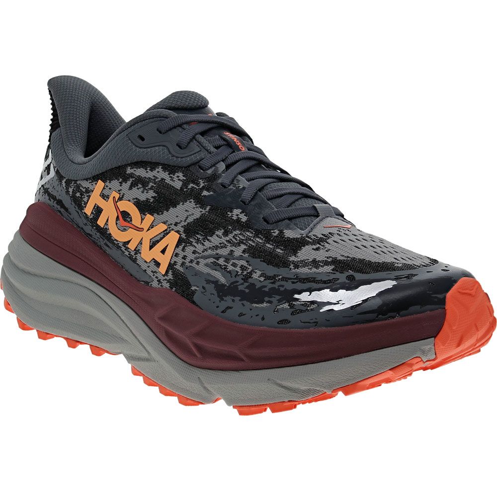 Hoka Stinson ATR 7 Trail Running Shoes - Mens Grey Brown