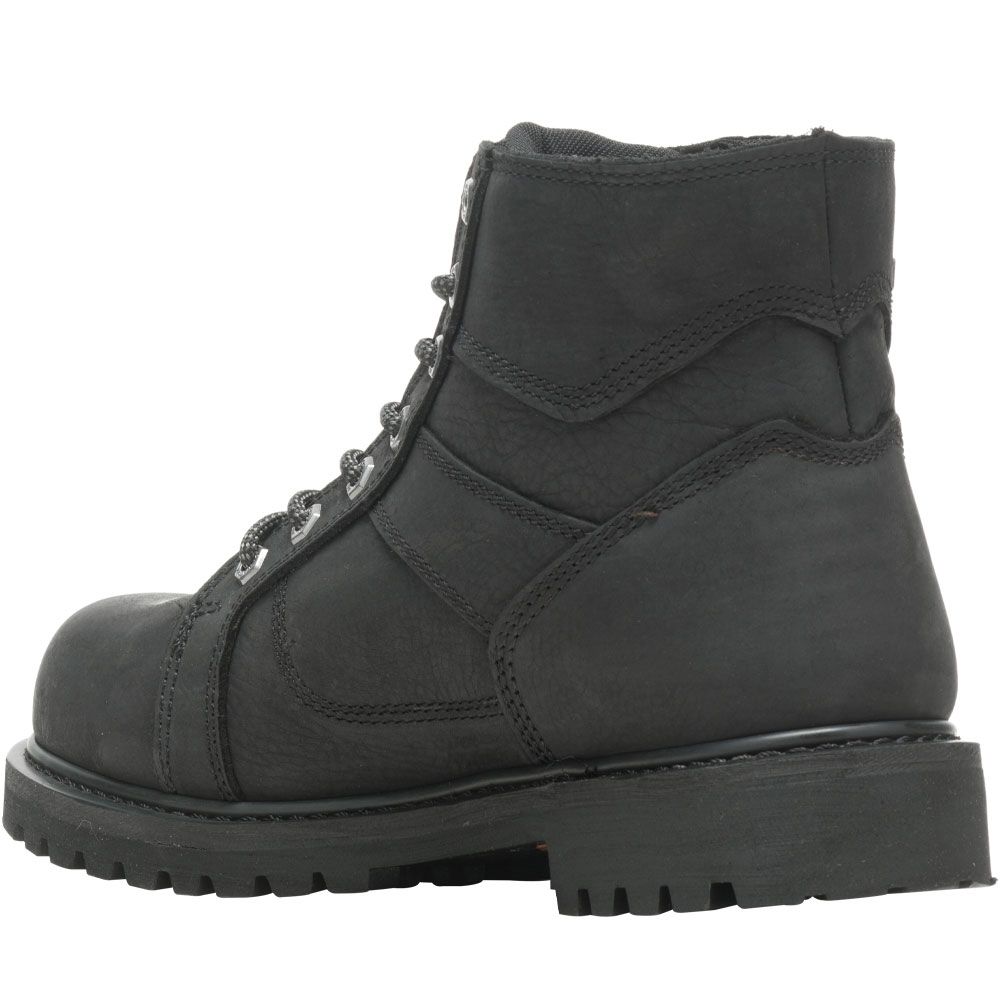 Harley Davidson Lagarto Composite Toe Work Boots - Mens Black Back View