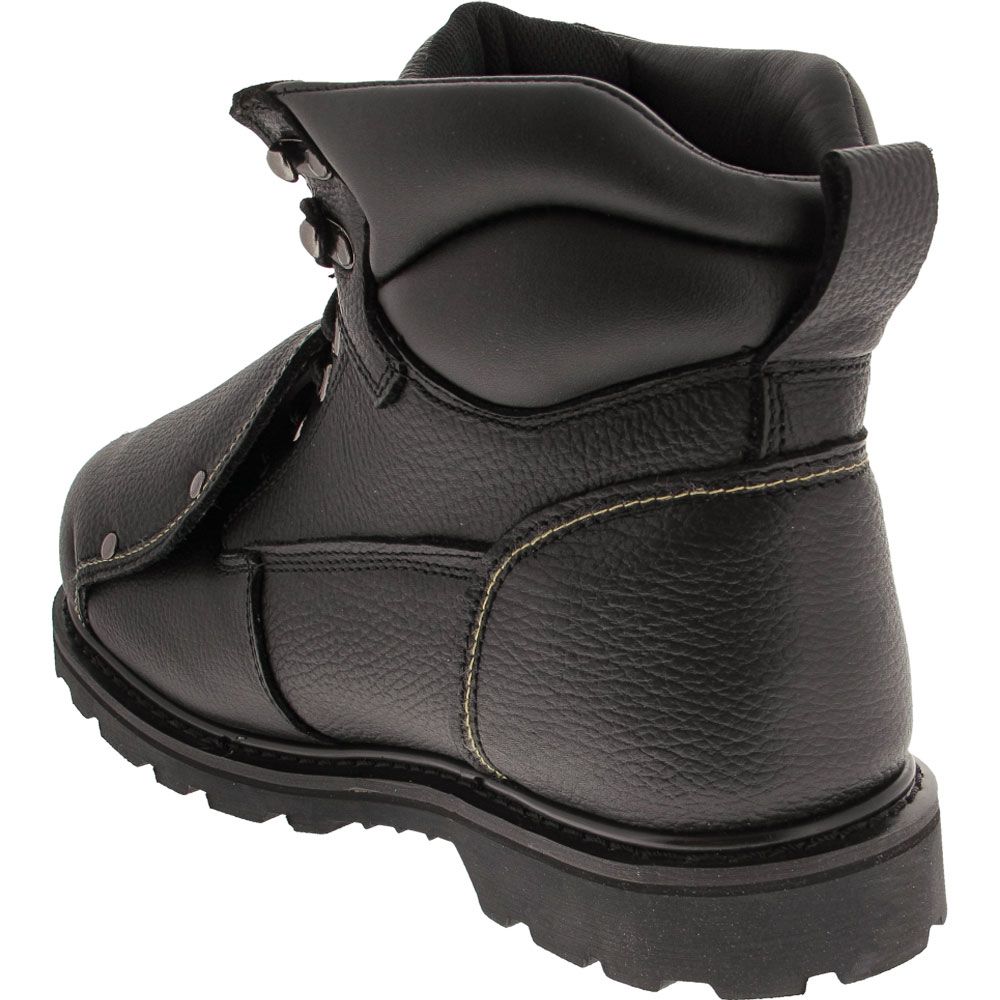 Iron Age Ground Breaker Steel Toe Work Boots - Mens Black Back View