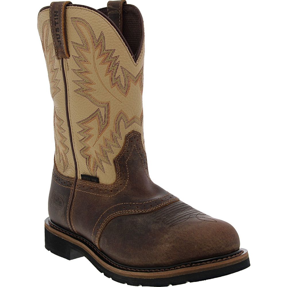 Justin Superintendent  WK4661 Safety Toe Work Boots - Mens Golden Brown