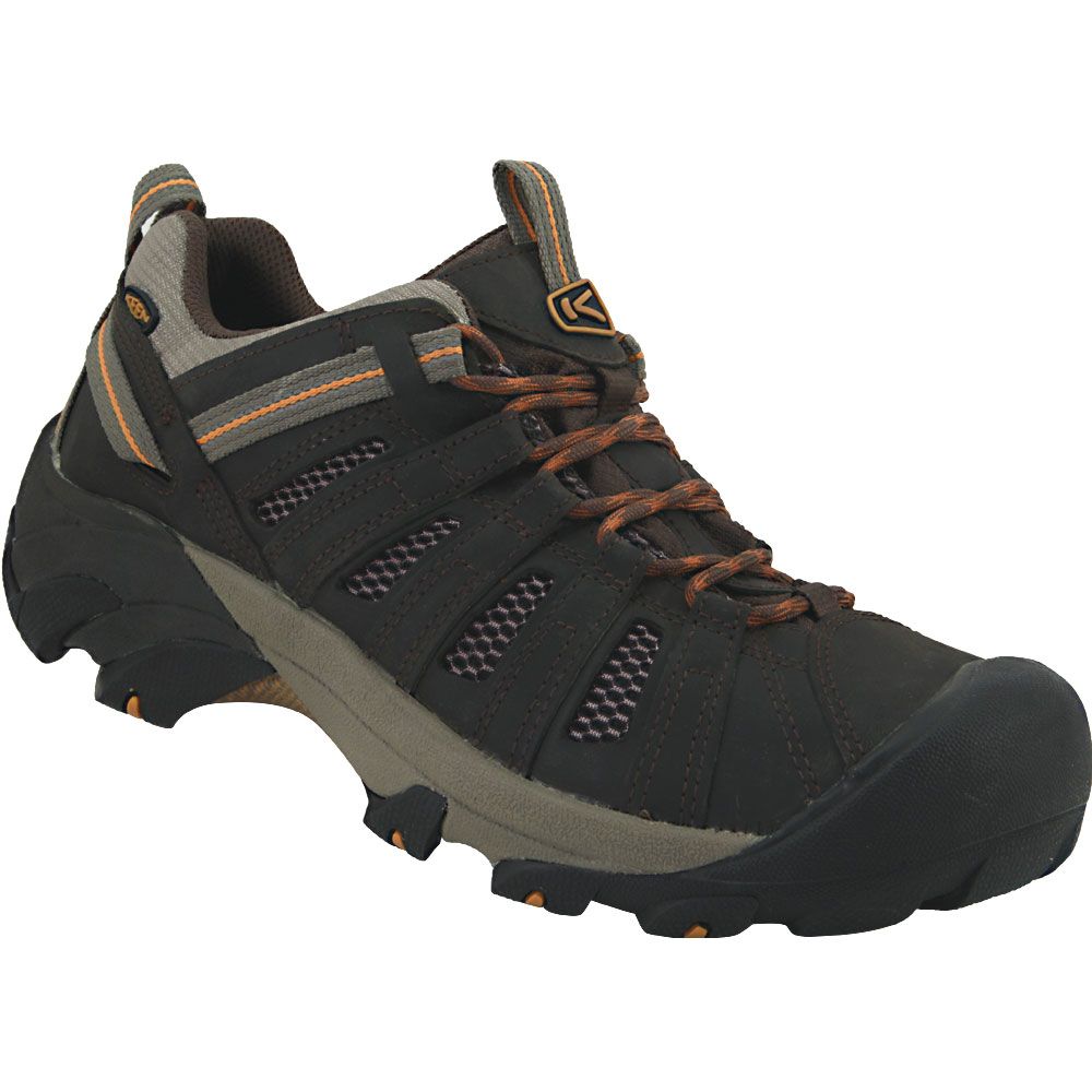 KEEN Voyageur Hiking Shoes - Mens Black Olive Inca Gold