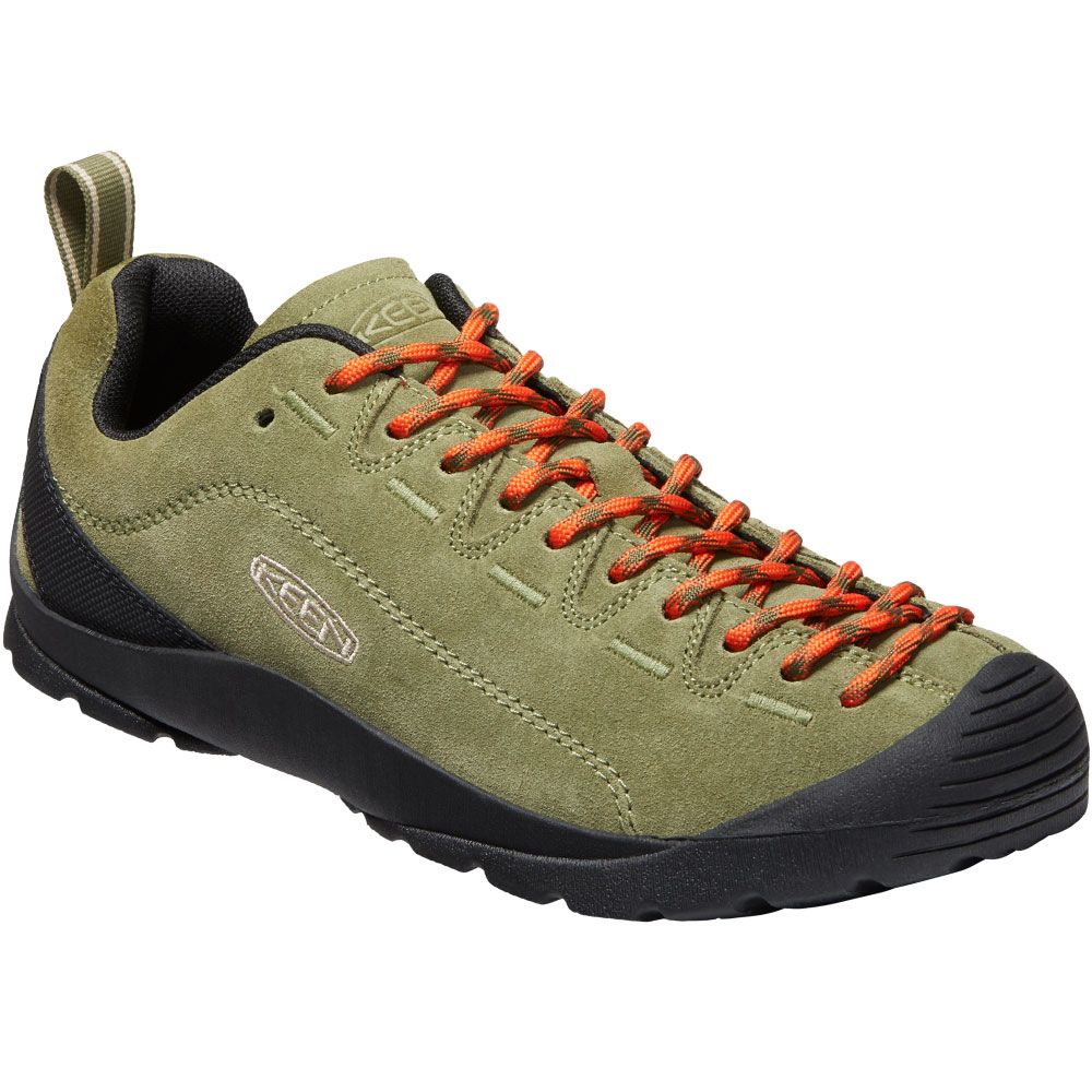 KEEN Jasper Suede Walking Shoes - Womens Capulate Olive Black