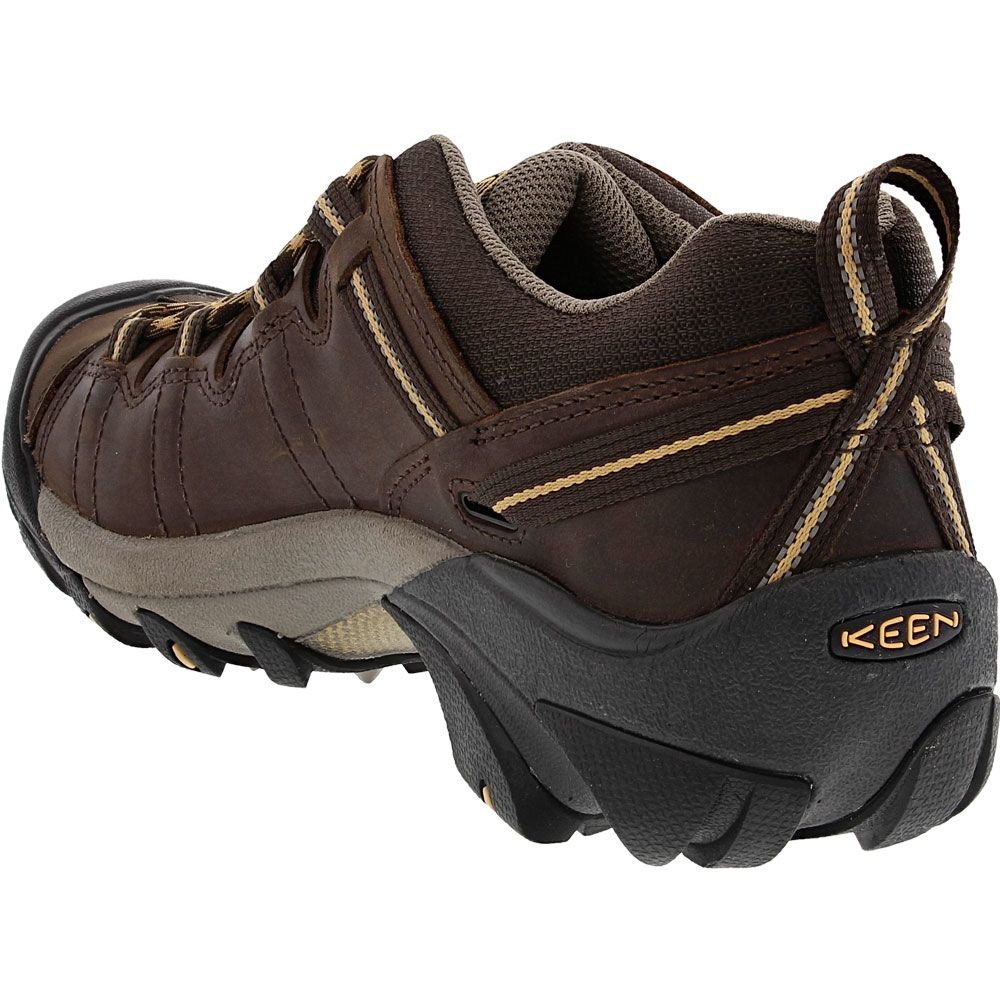 KEEN Targhee 2 Low Wp Hiking Shoes - Mens Cascade Brown Golden Yellow Back View