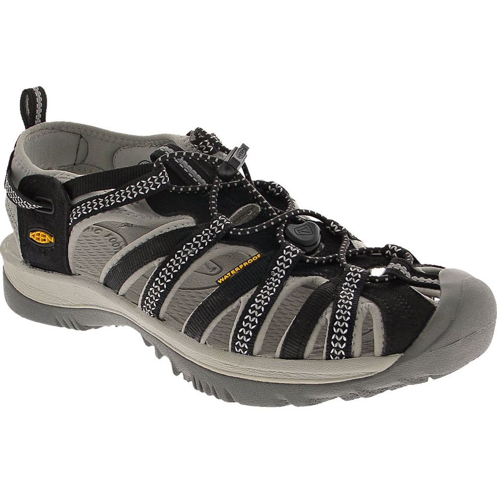 KEEN Whisper Outdoor Sandals - Womens Black Neutral Grey