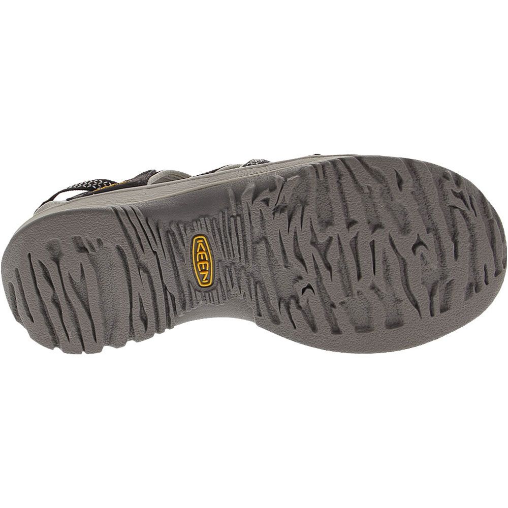 KEEN Whisper Outdoor Sandals - Womens Black Neutral Grey Sole View