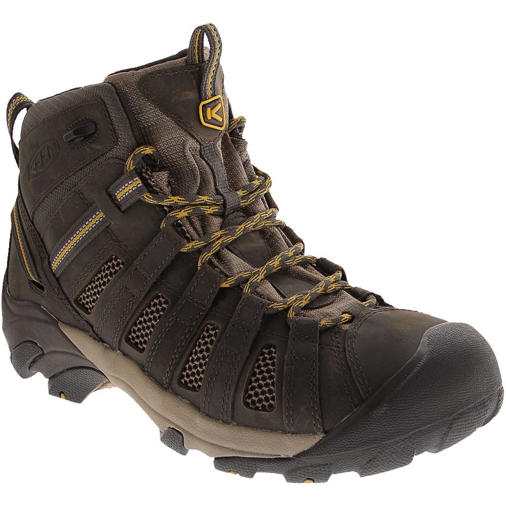 KEEN Voyageur Mid Height Hiking Boots - Mens Raven Tawny Olive