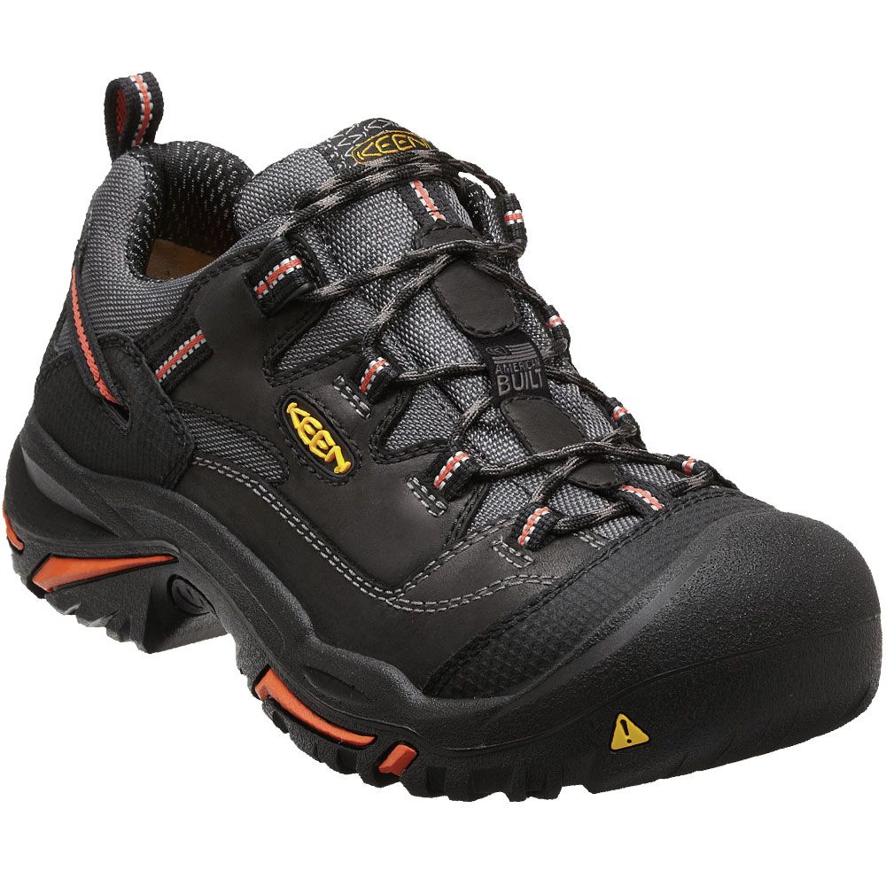 KEEN Utility Braddock Low Steel Toe Work Shoes - Mens Black Bossa Nova