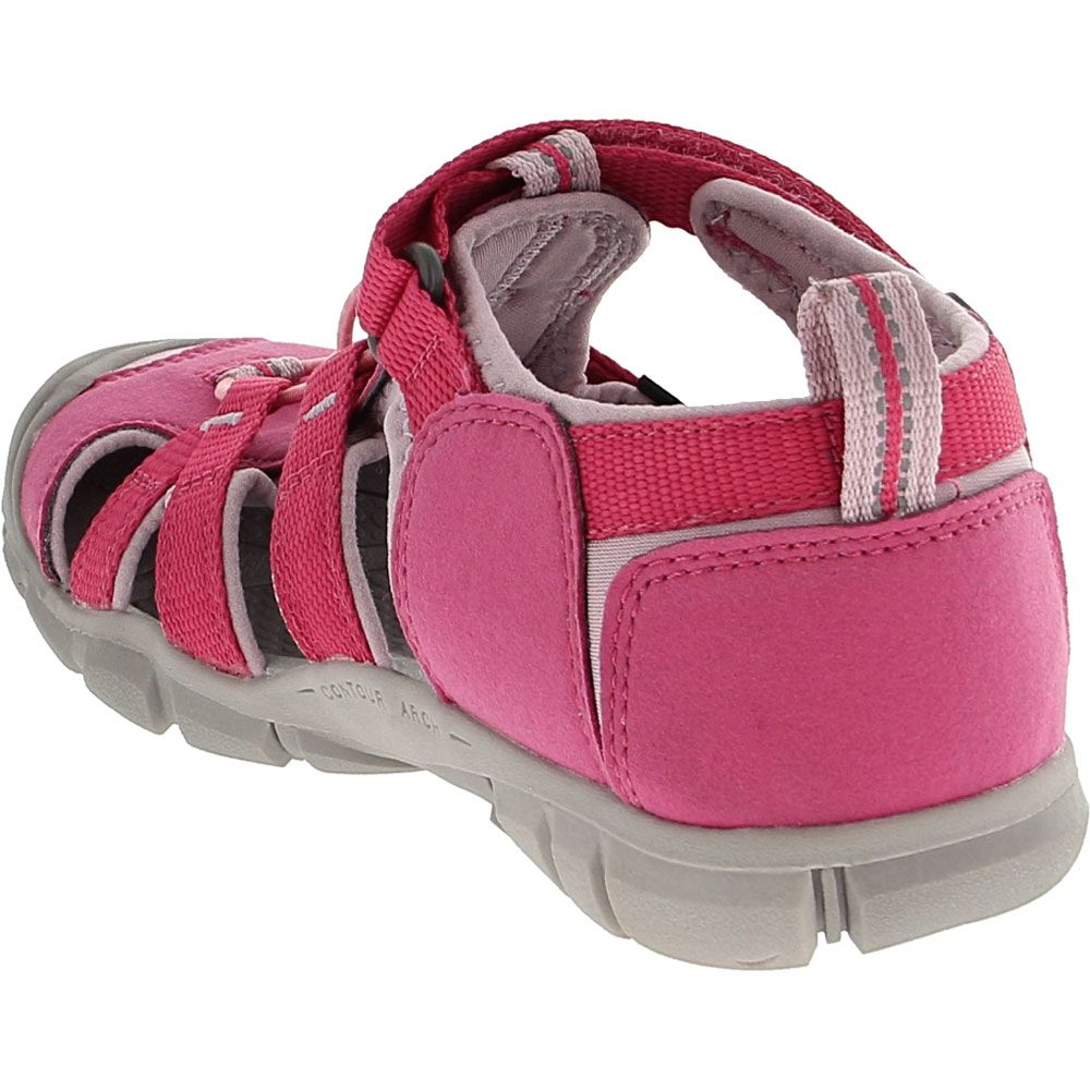 KEEN Seacamp 2 Cnx Outdoor Sandals - Boys | Girls Very Berry Dawn Pink Back View