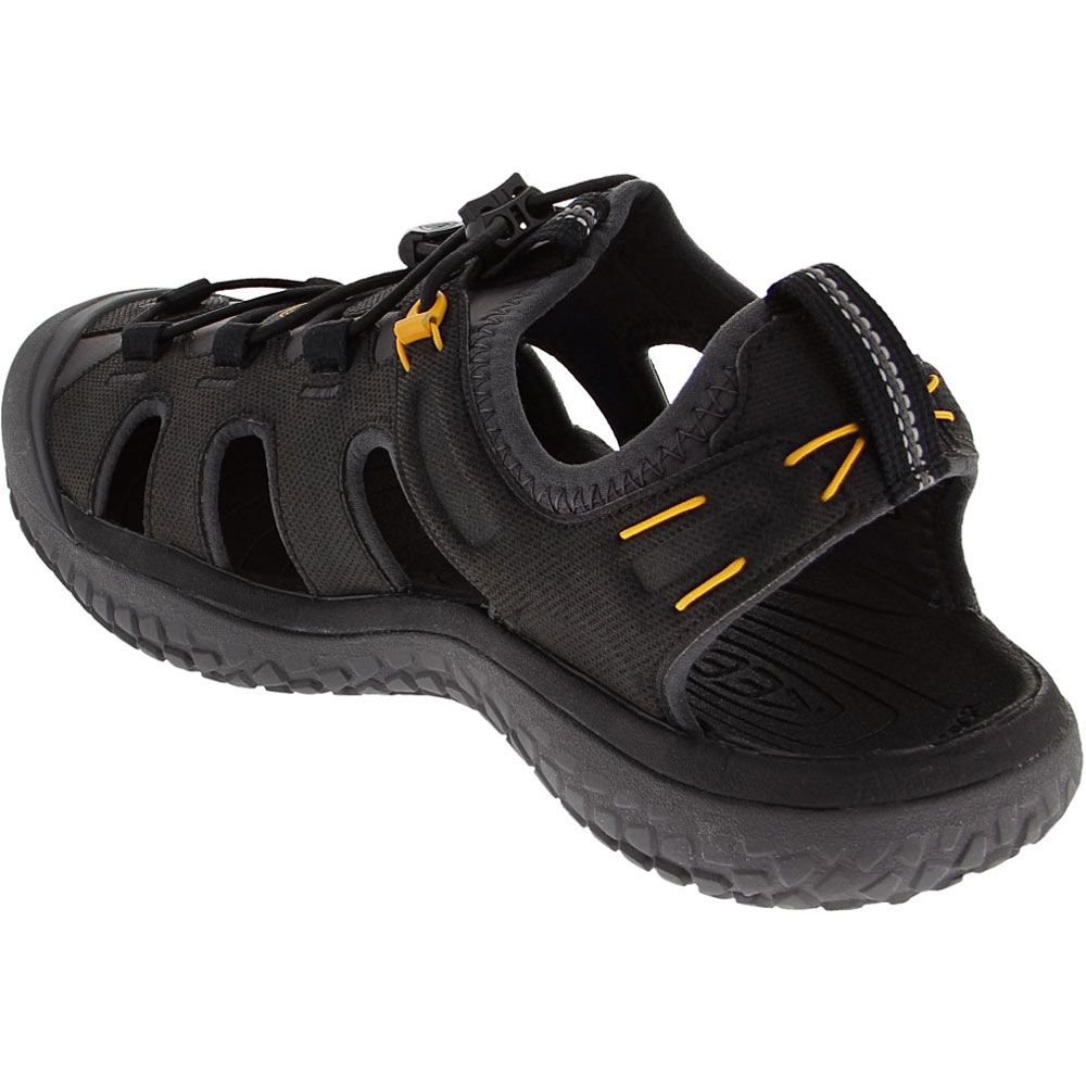 KEEN Solr Sandal Sandals - Mens Black Gold Back View