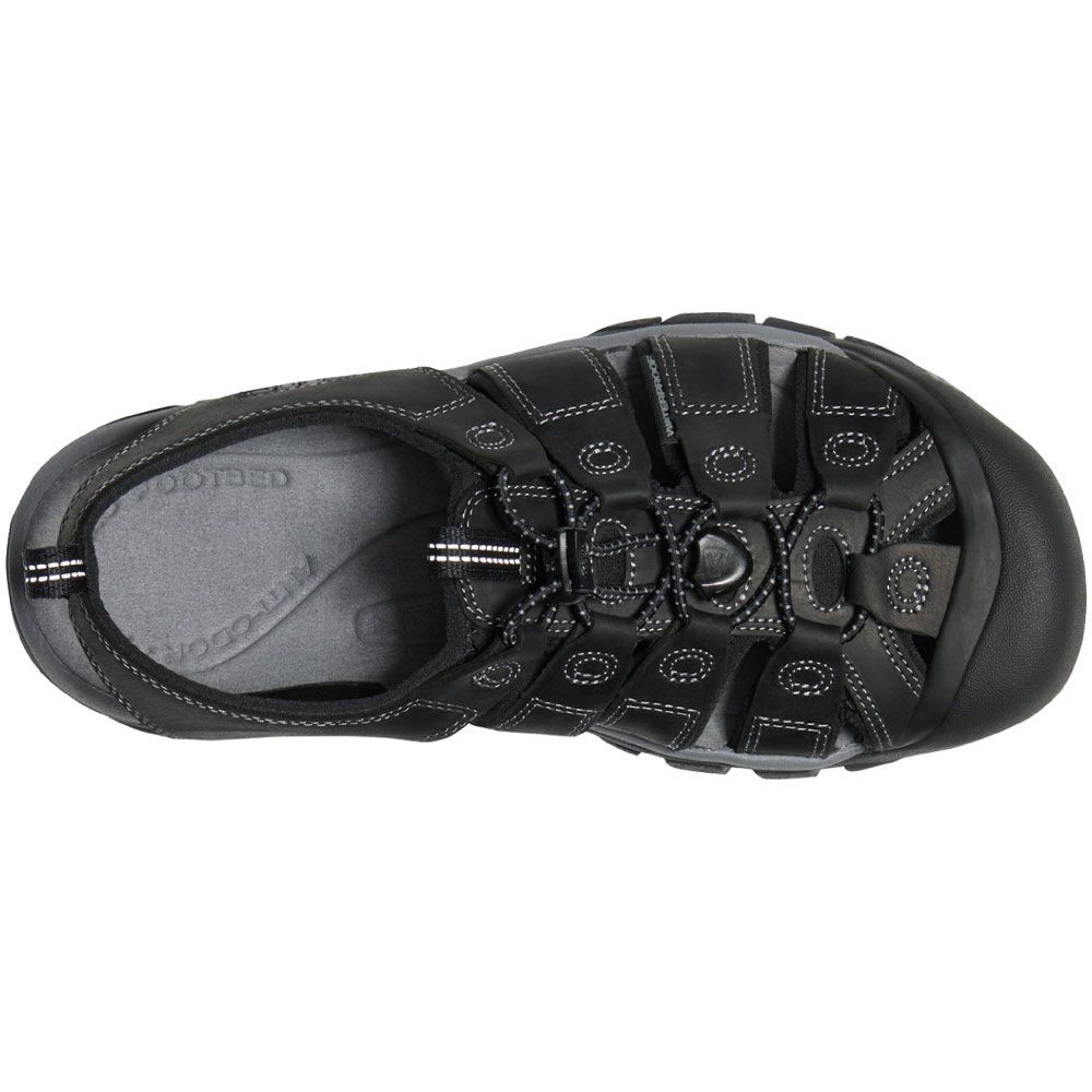 KEEN Newport Outdoor Hiking Sandals - Mens Black Steel Grey Back View