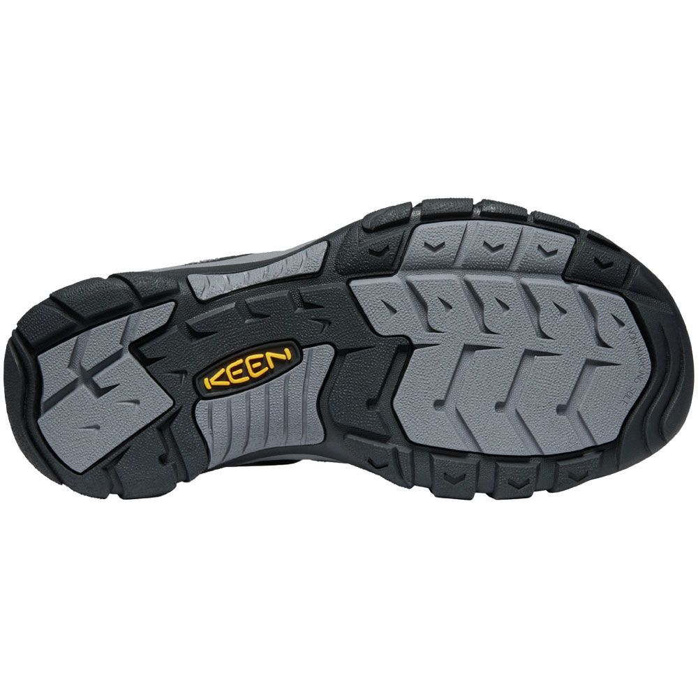 KEEN Newport Outdoor Hiking Sandals - Mens Black Steel Grey Sole View