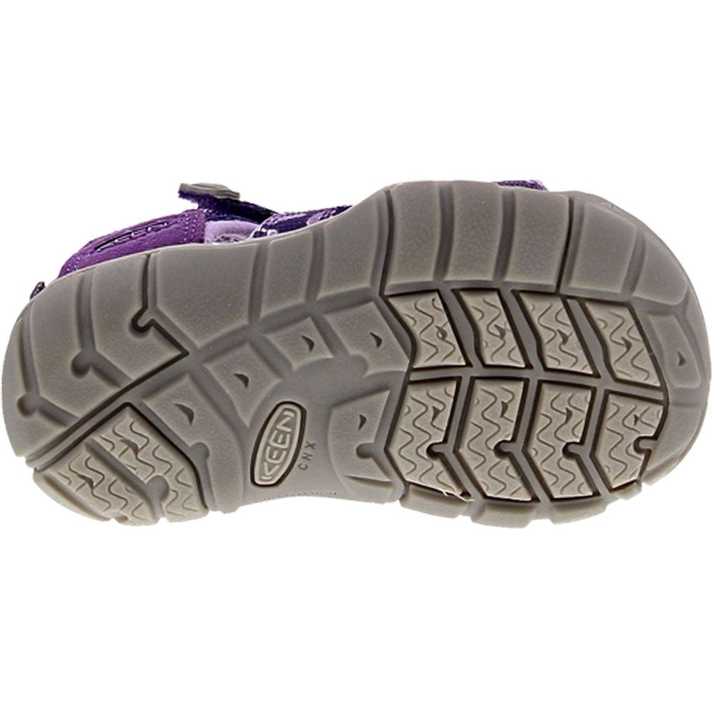 KEEN Seacamp II CNX Toddler Sandals Violet Camo Tillandsia Sole View