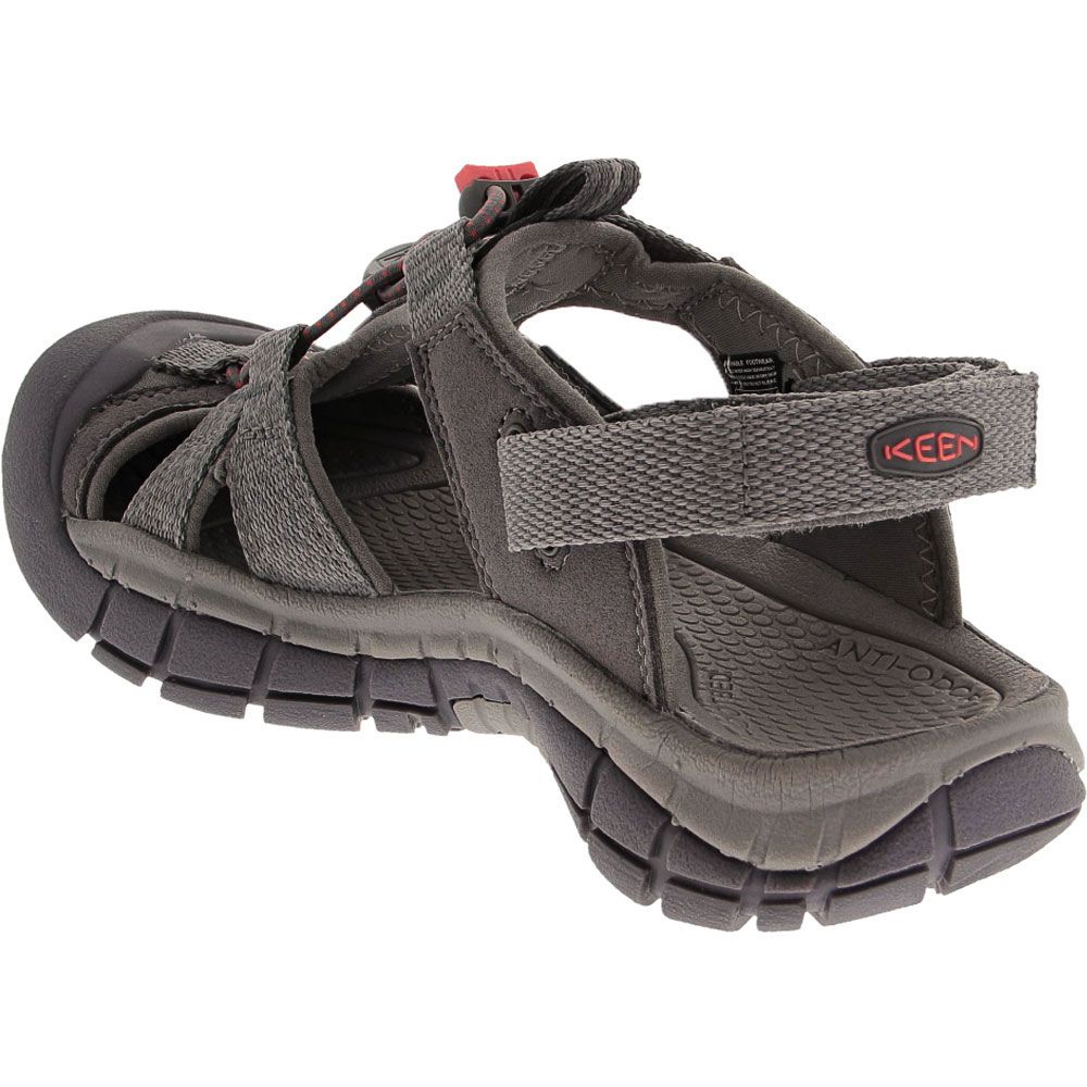 KEEN Ravine H2 Outdoor Sandals - Womens Steel Grey Coral Back View