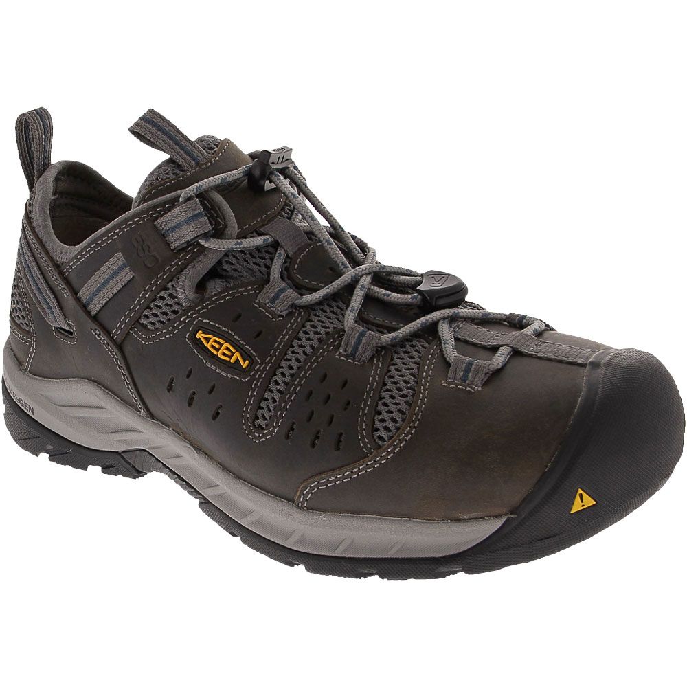 KEEN Utility Atlanta Cool II Safety Toe Work Boots - Mens Gargoyle Midnight Navy