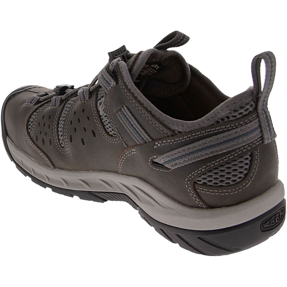 KEEN Utility Atlanta Cool II Safety Toe Work Boots - Mens Gargoyle Midnight Navy Back View