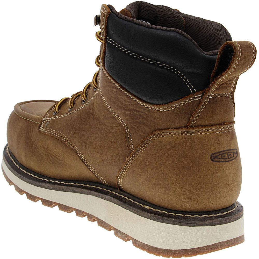 KEEN Utility Cincinnati Composite Toe Work Boots - Mens Belgian Sandshell Back View