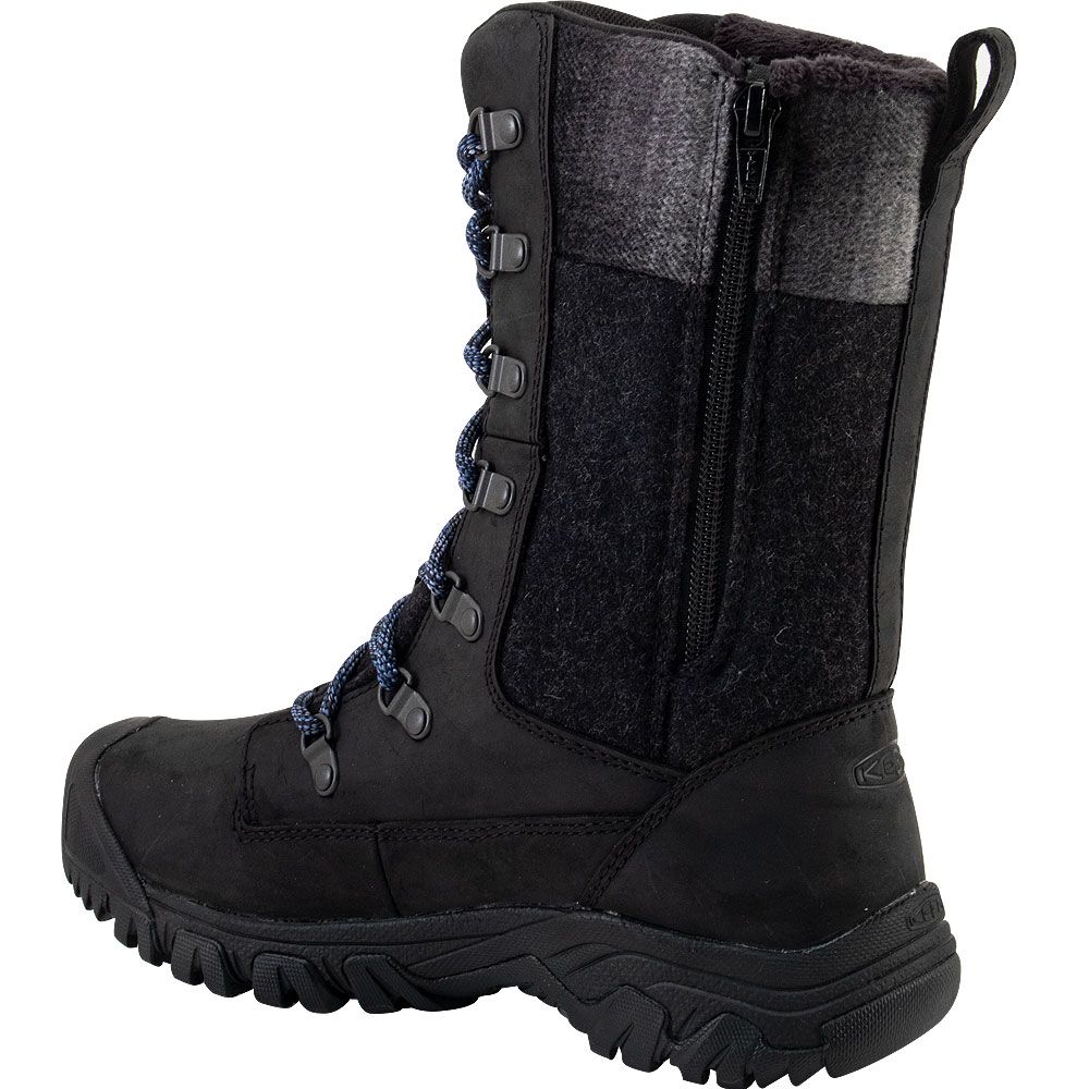 KEEN Greta Tall Boot Winter Boots - Womens Black Black Back View