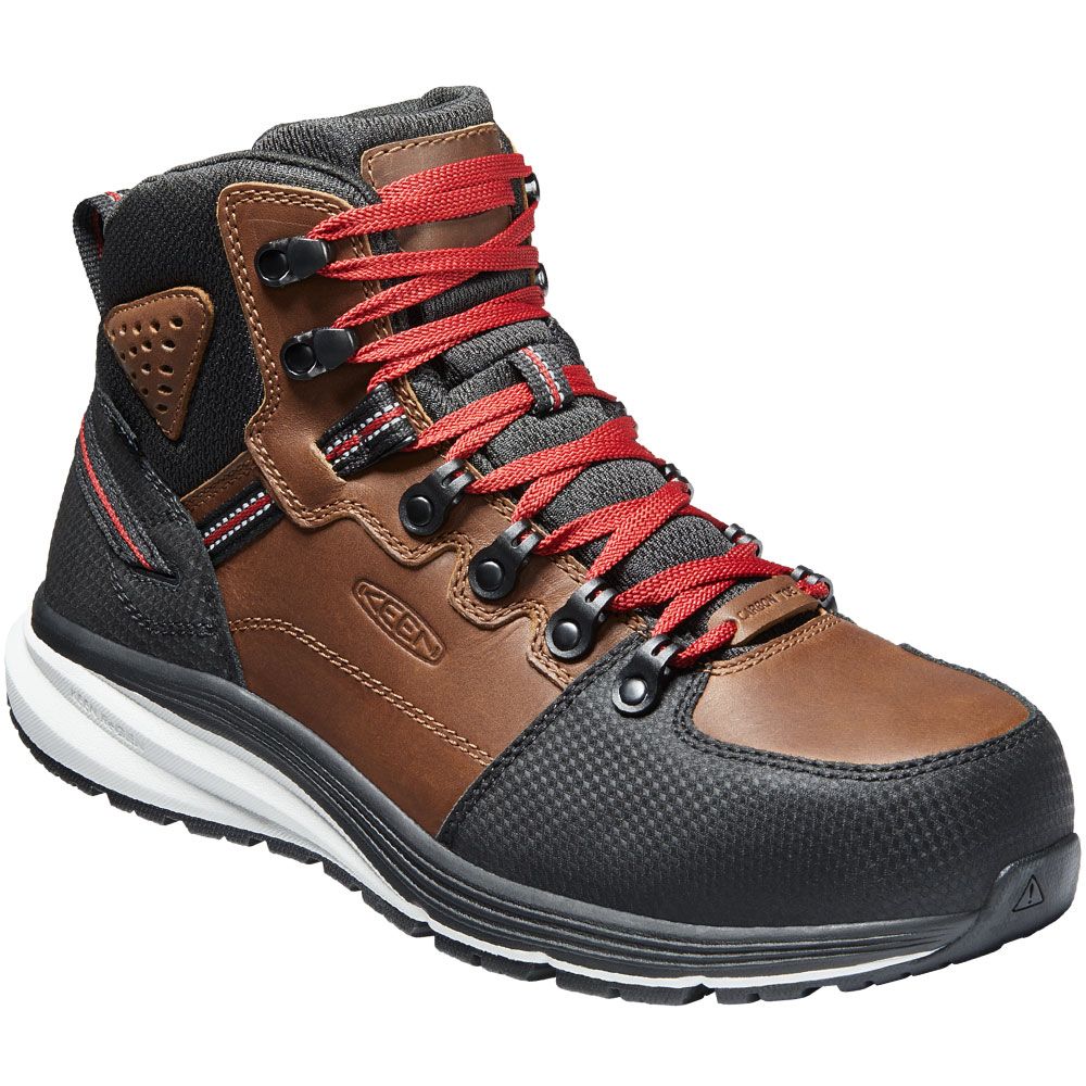 KEEN Utility Red Hook Wp Composite Toe Work Boots - Mens Tobacco Black