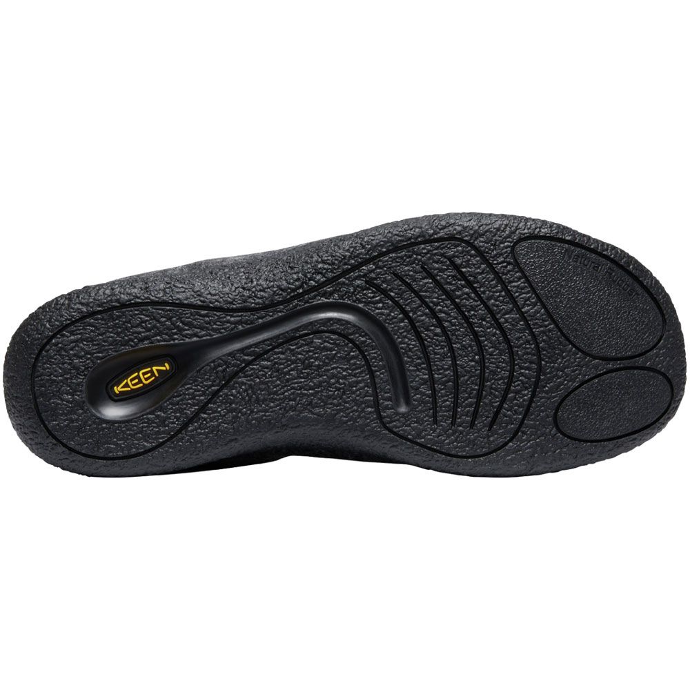 KEEN Howser 3 Slide Slippers - Mens Charcoal Grey Felt Black Sole View
