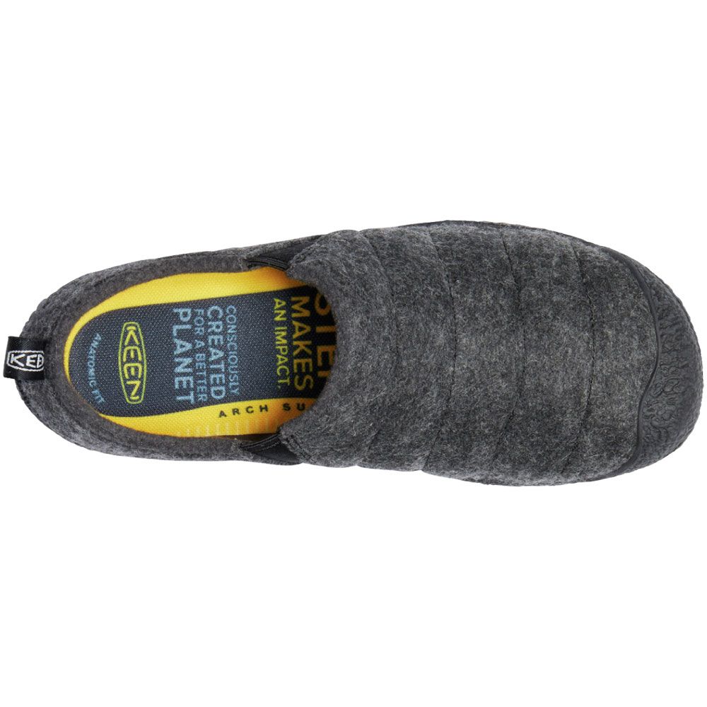 KEEN Howser 2 Slippers - Womens Grey Felt Black Back View