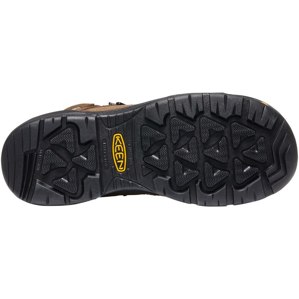 KEEN Utility Troy Mid Safety Toe Work Boots - Mens Dark Earth Black Sole View