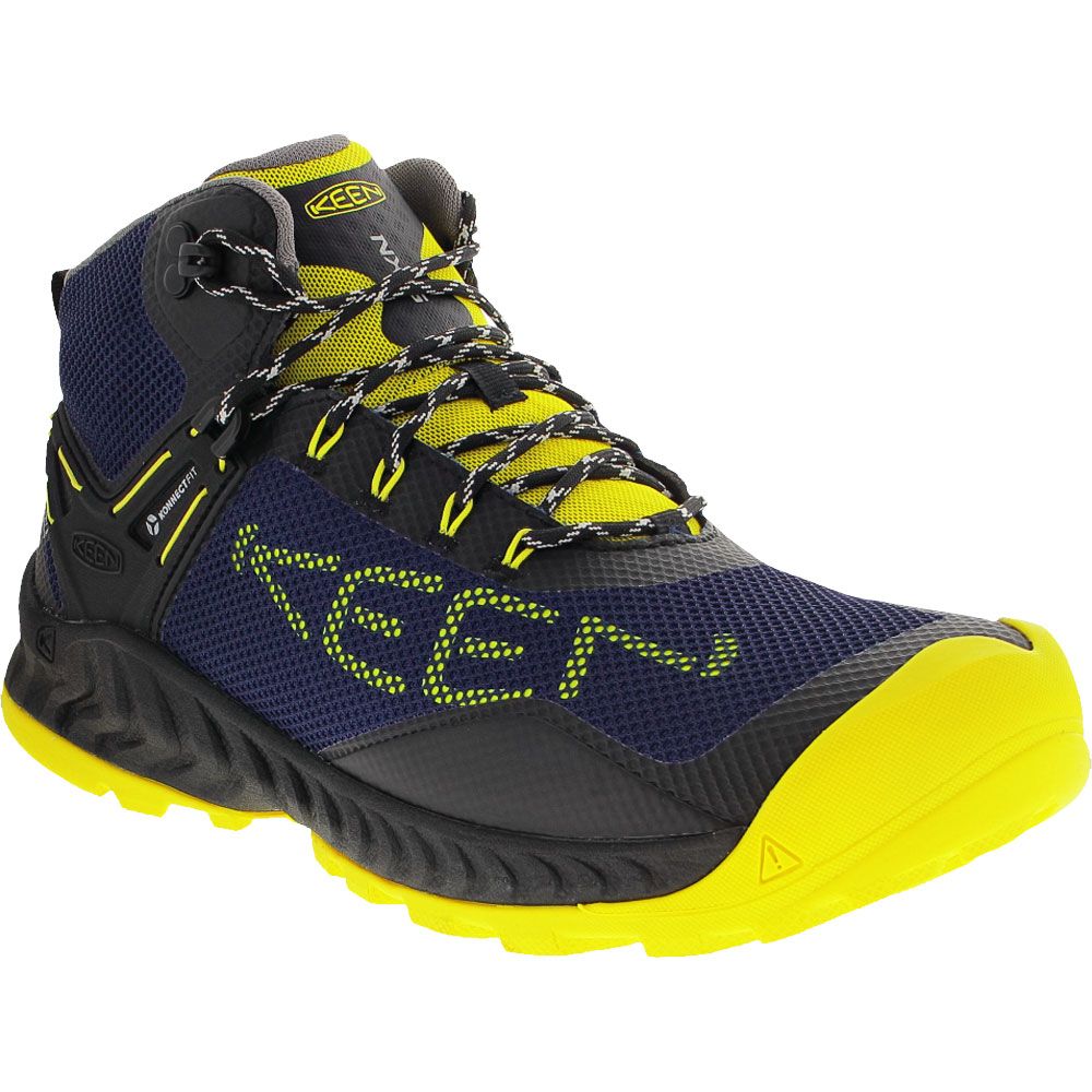 KEEN NXIS EVO Mid Waterproof Mens Hiking Boots Black Evening Primrose