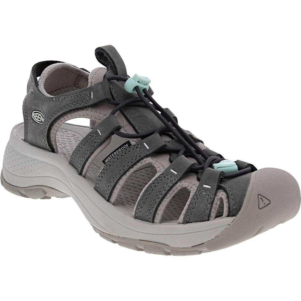 KEEN Astoria West Leather Womens Outdoor Sandals Magnet Vapor