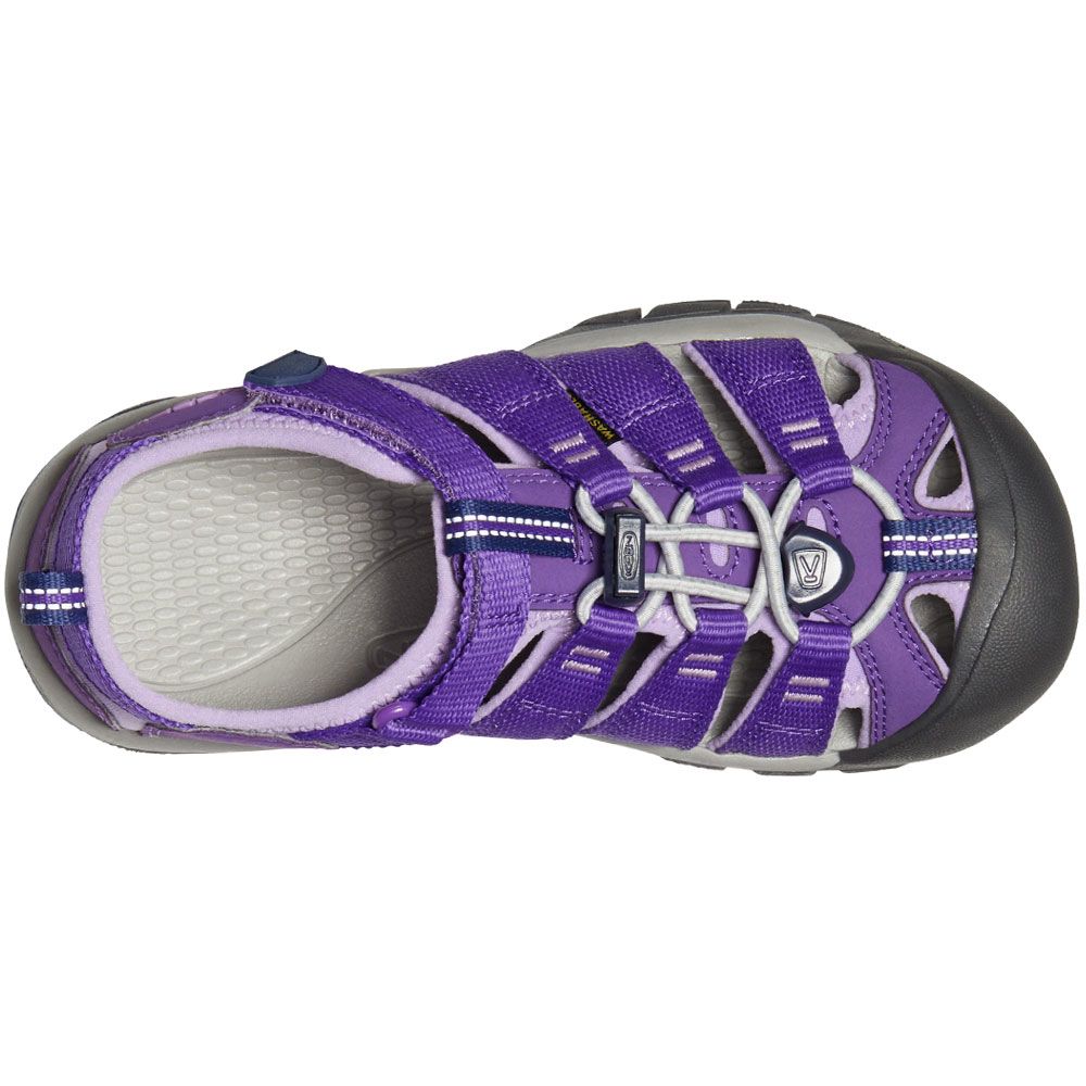 KEEN Newport H2 Big Kids Girls Outdoor Sandals Tillandsia Purple English Lavender Back View