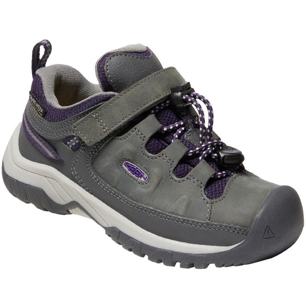 KEEN Targhee WP Little Kids Hiking - Girls Magnet Grey Purple