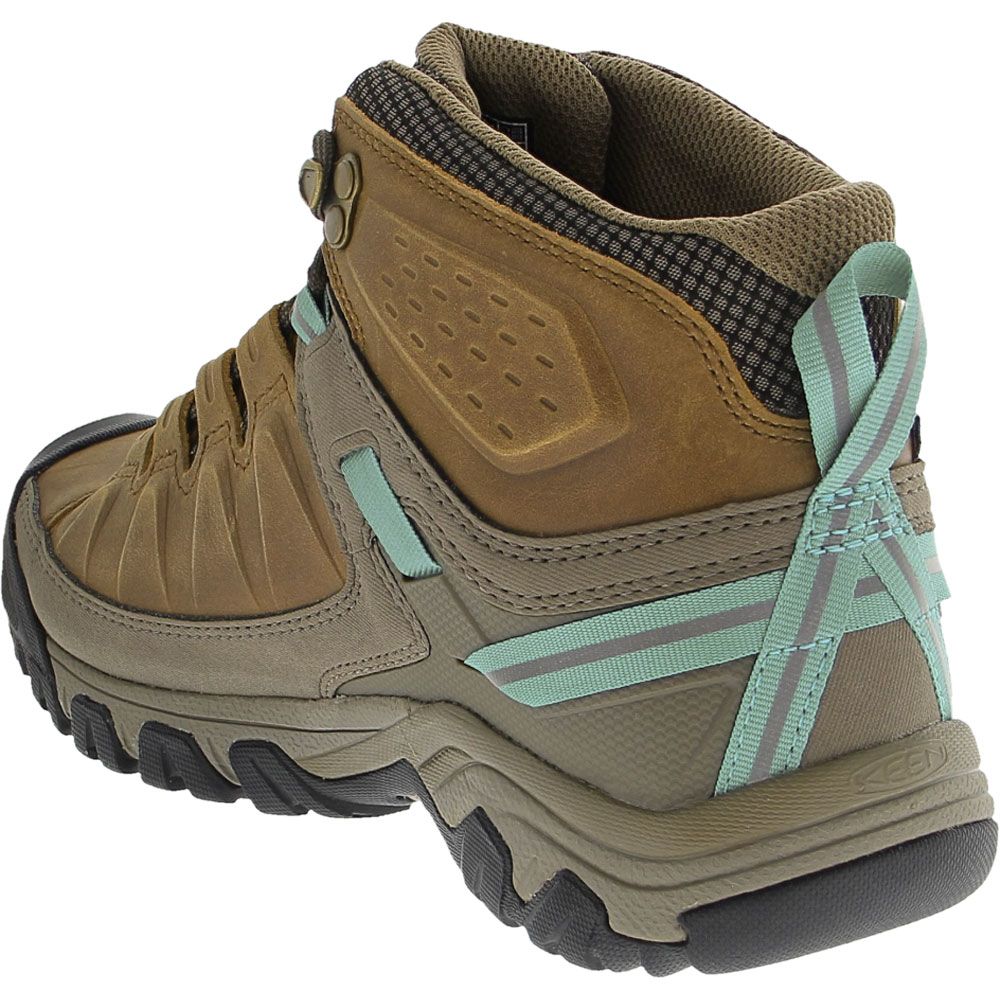 KEEN Targhee III Mid Waterproof Womens Hiking Boots Toasted Coconut Porcelain Back View