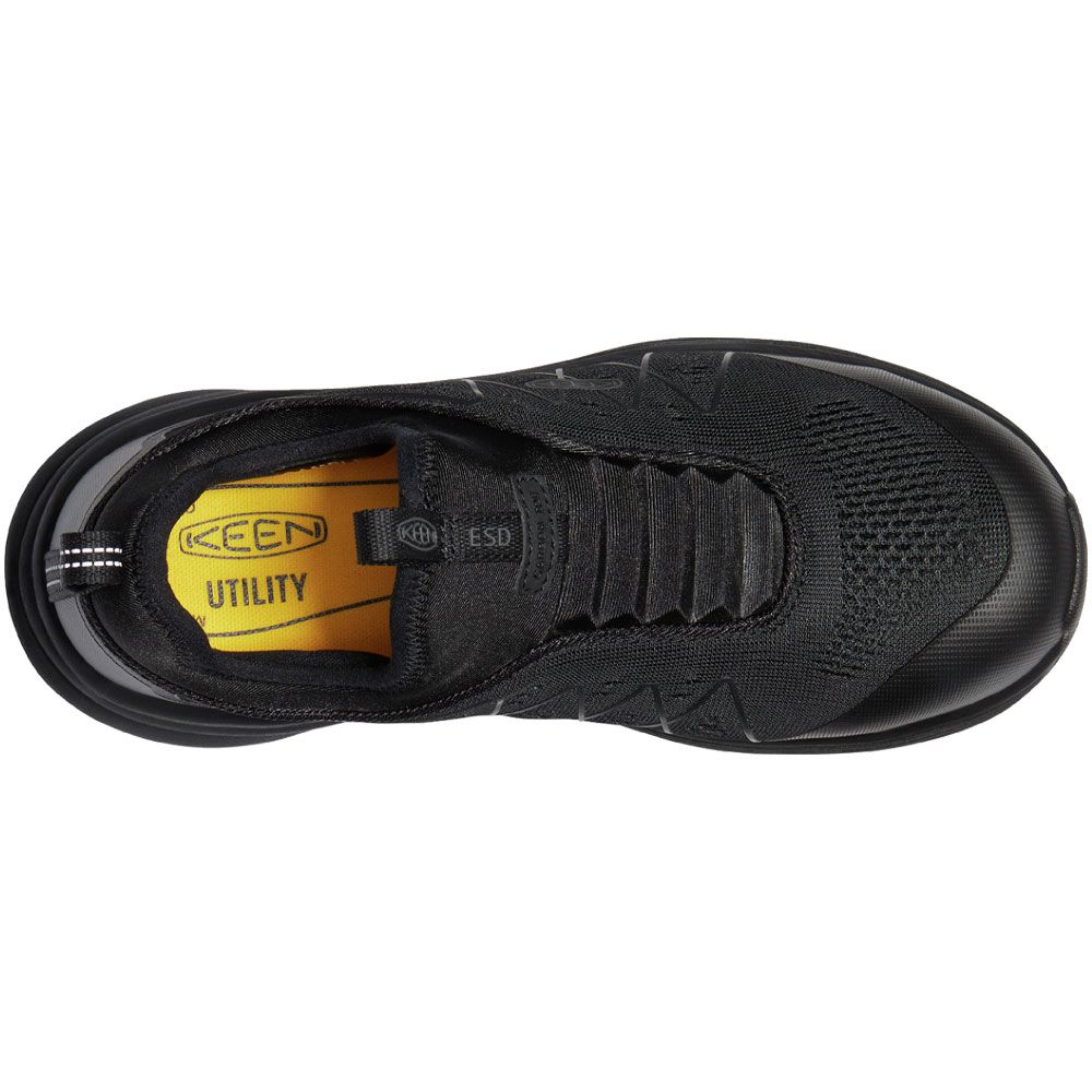 KEEN Utility Vista Energy Shift ESD Womens CT Work Shoes Black Back View