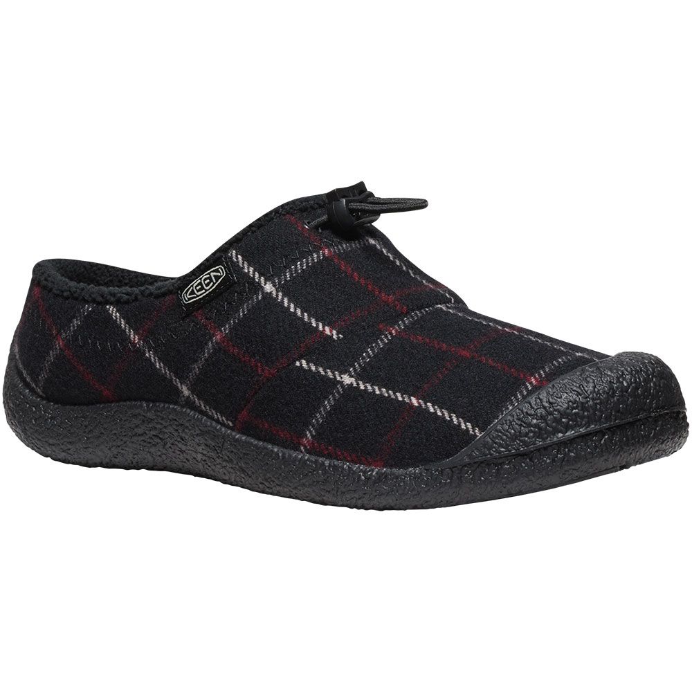 KEEN Howser 3 Slide Slip on Casual Shoes - Womens Black Plaid