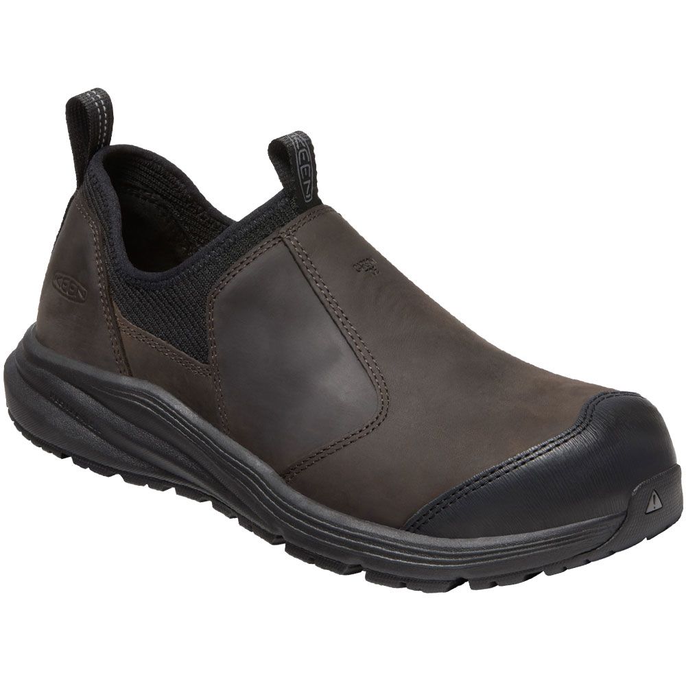 KEEN Vista Energy Shift ESD Slip On Comp Toe Mens Work Shoes Coffee Bean Black