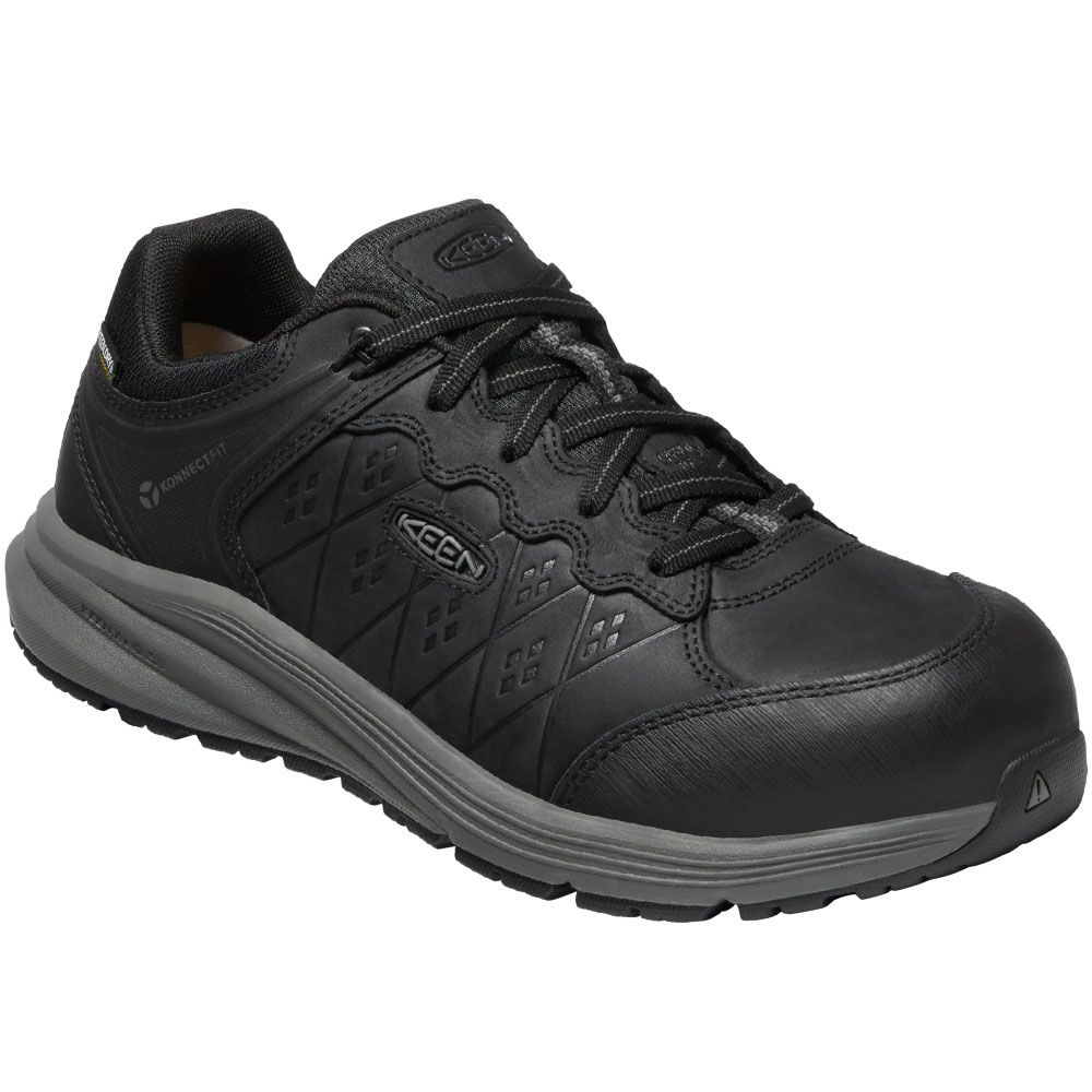 KEEN Utility Vista Tie Oxford Composite Toe Work Shoes - Mens Black Gun Metal