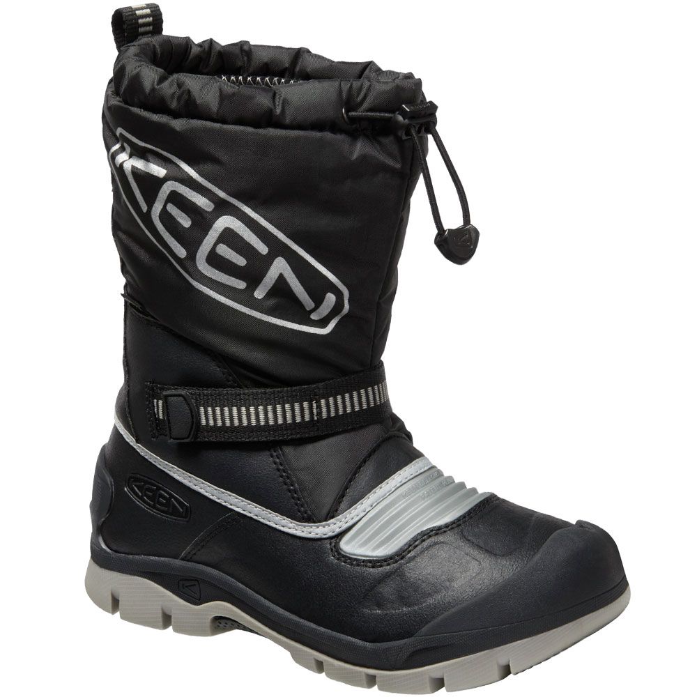 KEEN Snow Troll Big Kids Winter Boots Black Silver