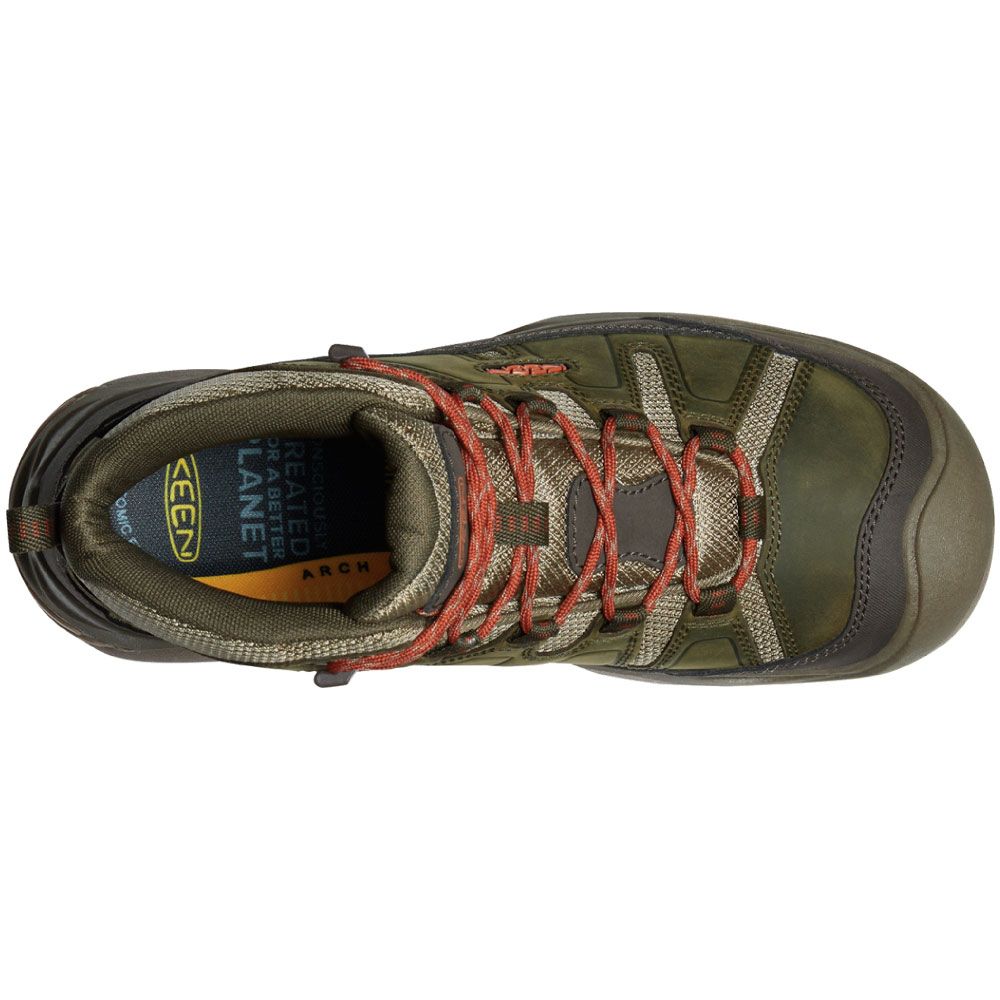 KEEN Circadia Wp Boot Hiking Boots - Mens Olive Back View