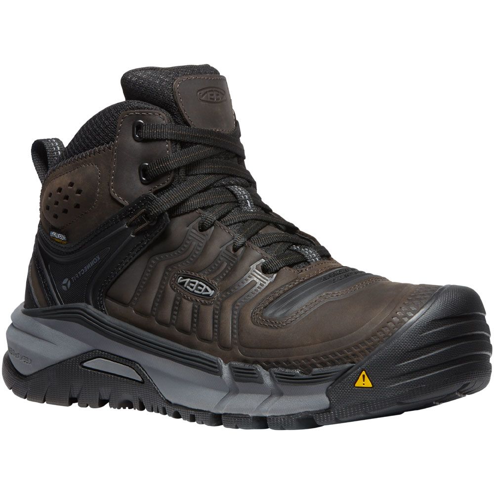 KEEN Utility Kansas City Kbf Wp Mid Work Boots - Mens Coffee Bean Black